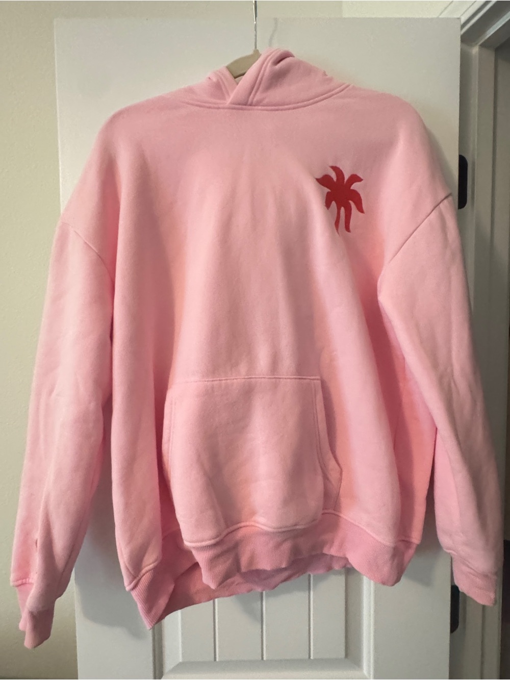 Pink Palm Graphic Hoodie Sweatshirt
